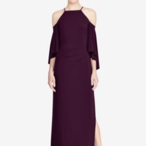 🔴SALE! NWT Ralph Lauren Purple Shoulder Gown